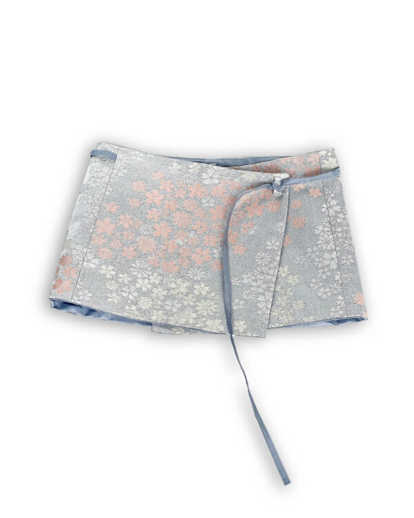 Silver Flower Wrap Skirt