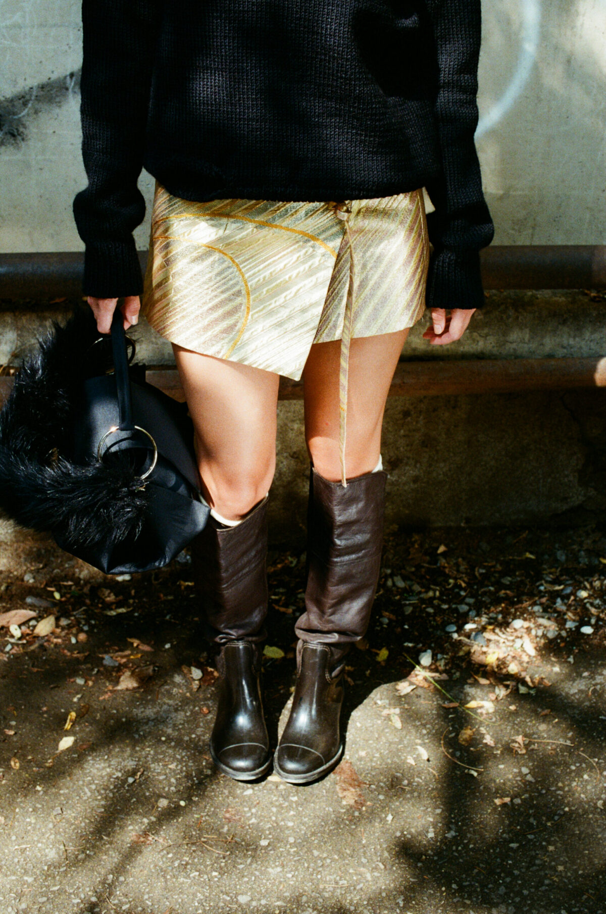 Gold Wrap Skirt - Image 8