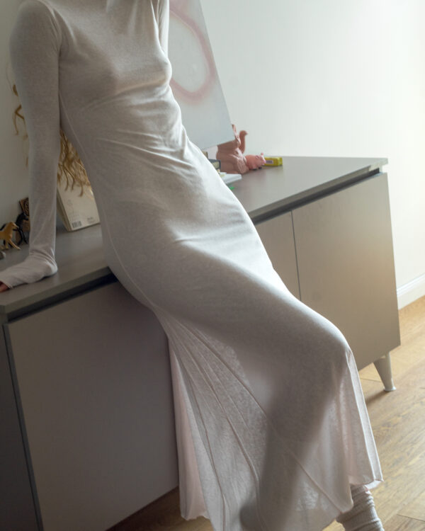 Pale Pink Morticia dress
