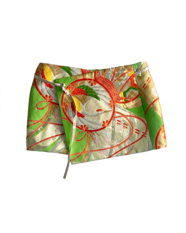 Green light wrap skirt